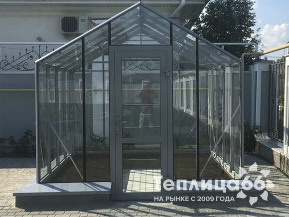 Теплица botanik standard под стекло или поликарбонат, ширина 2,8 метра
